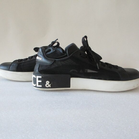 🌷DOLCE & GABBANA "PORTOFINO" SNEAKERS IN NAPPA LEATHER AND MESH - Picture 11 of 16